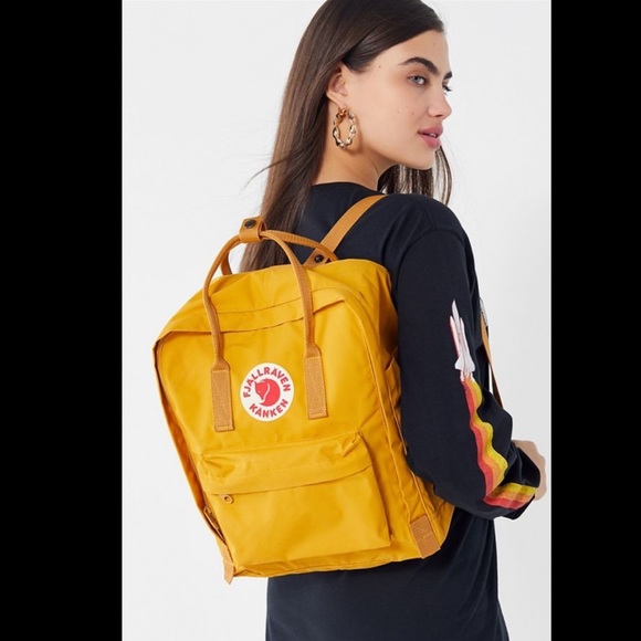 yellow backpack kanken